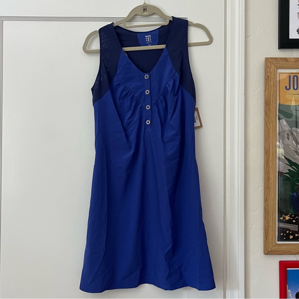 NWT Title Nine Button Up V Neck Mesh Racerback Athletic Dress 🏃‍♀️‍➡️🏌️‍♀️🎾